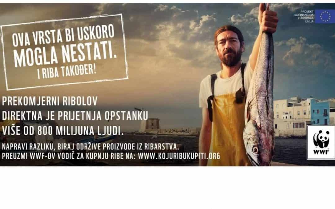 Mediterranean Fish Forward campaign visual with fisherman holding fish